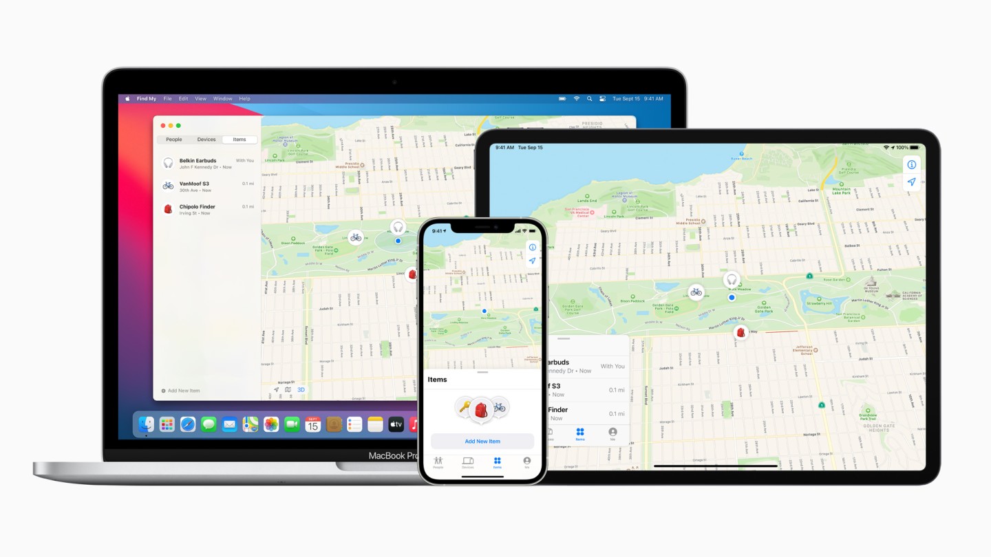 Devices from approved third-party manufacturers can be added to the new Items tab in the Find My app, which runs on iPhone, iPad, iPod touch and Mac
