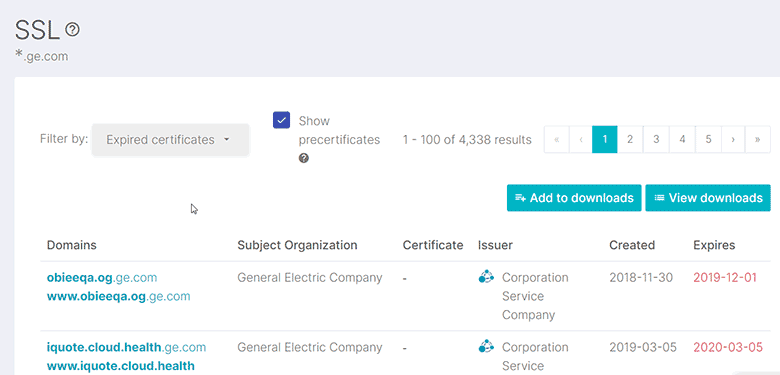 expired certificates