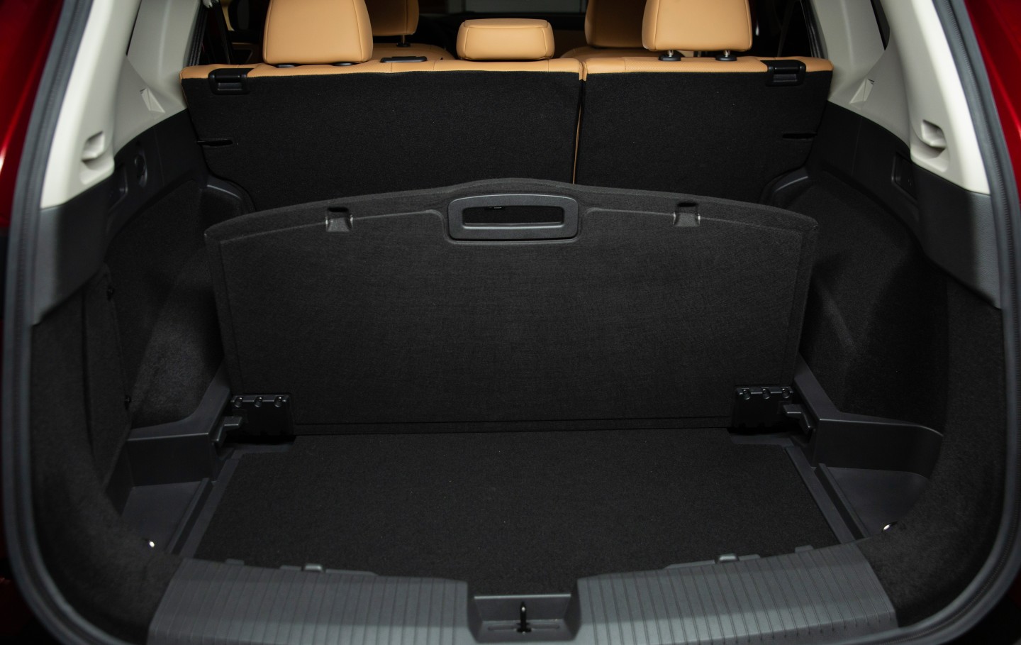 Cargo space in the 2021 Rogue is very well done, with adjustable spacers and shelves (shown) for organization on the fly