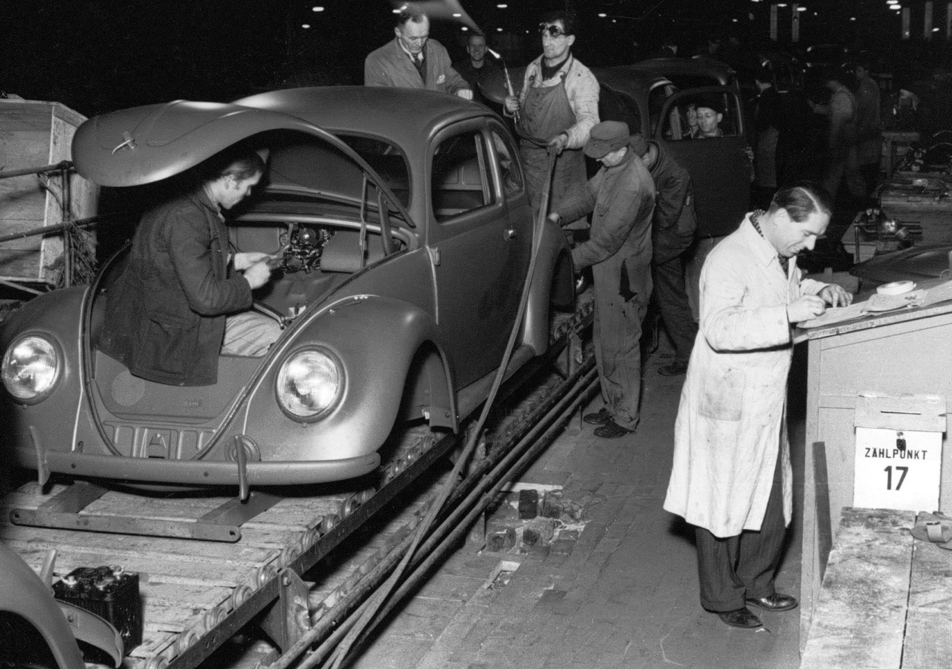 Mass production of the Volkswagen Beetle