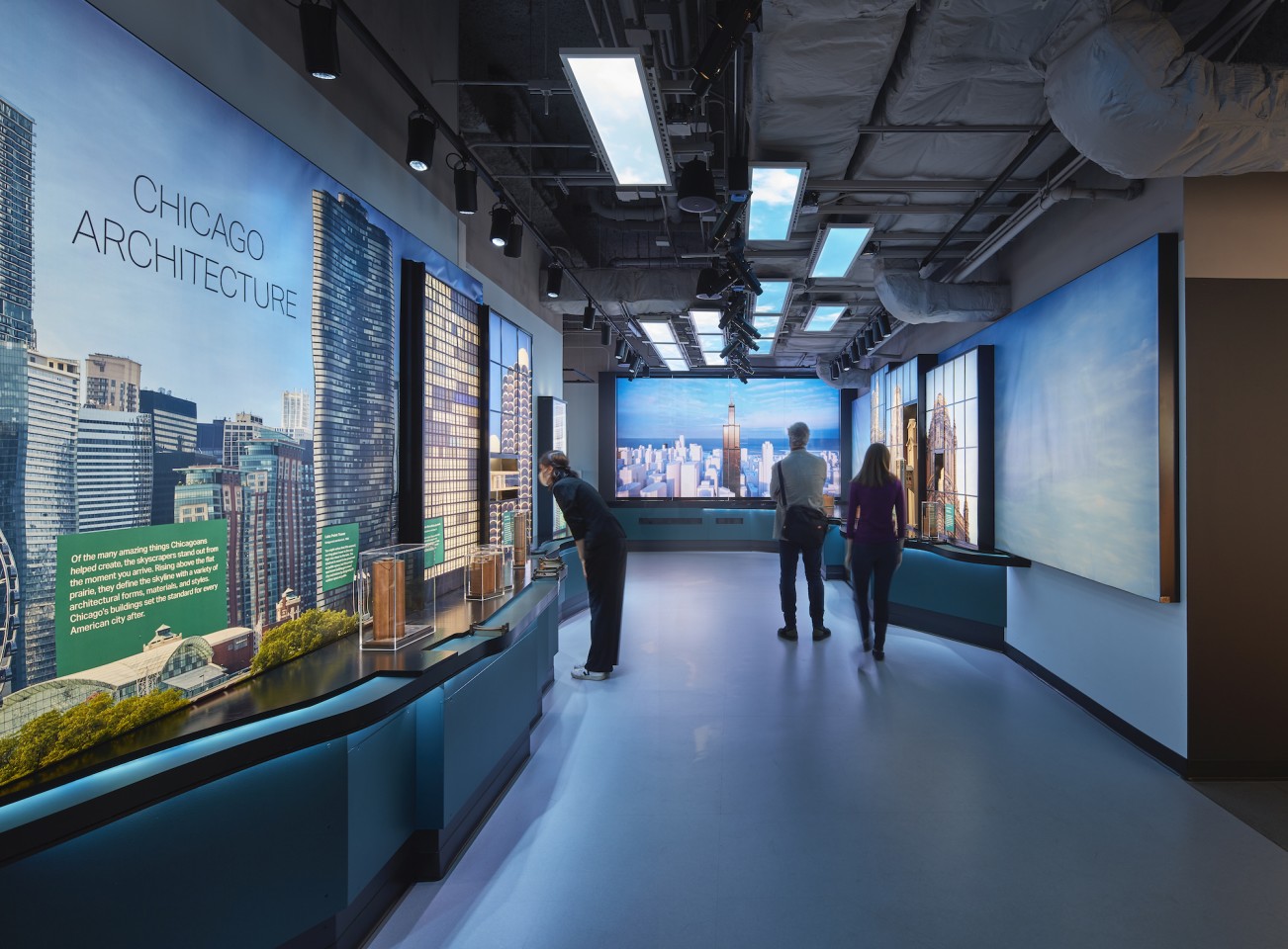 Much of the renovation included installing a series of interactive exhibits detailing the history of Chicago