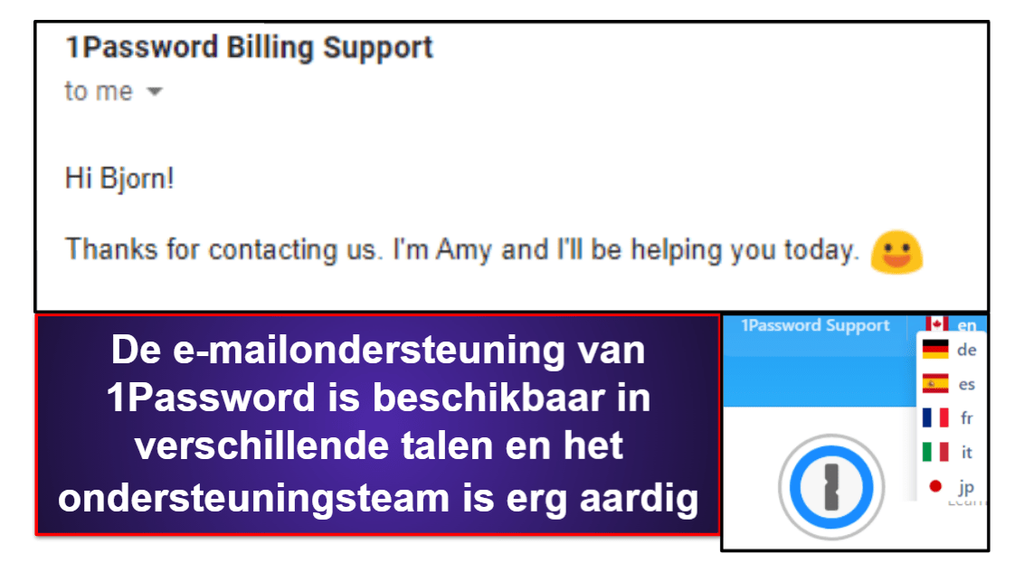 1Password versus LastPass: Klantenondersteuning