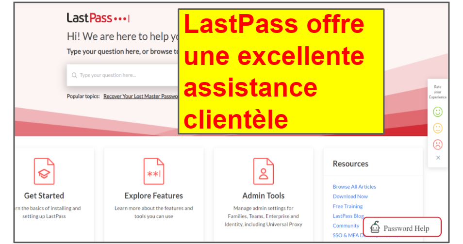 Comparatif LastPass/Bitwarden : Assistance clientèle