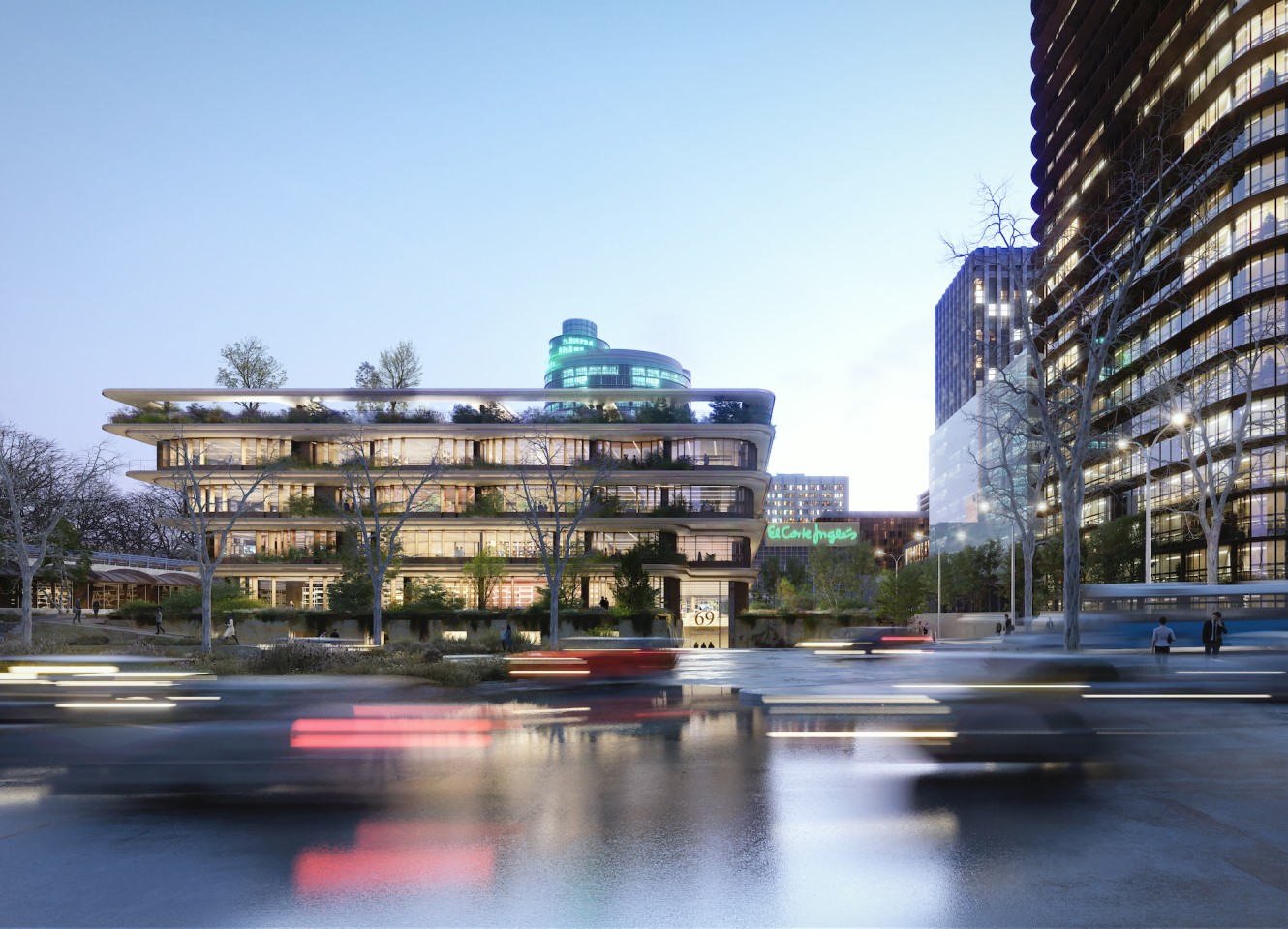 Castellana 69's exterior will be feature significant greenery, which will help shade the office spaces within