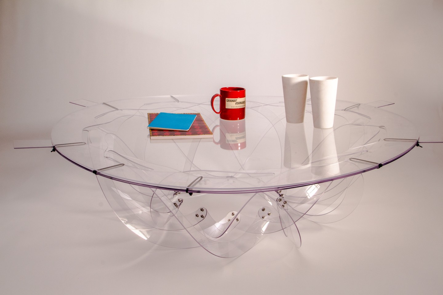 The Kiriform coffee table, with its legs extended