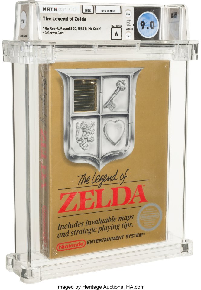 The new record is one of just two sealed “NES TM” copies graded by Wata, and is from a variant of the game that was produced for just a few months in late 1987 as part of the first true production run.
