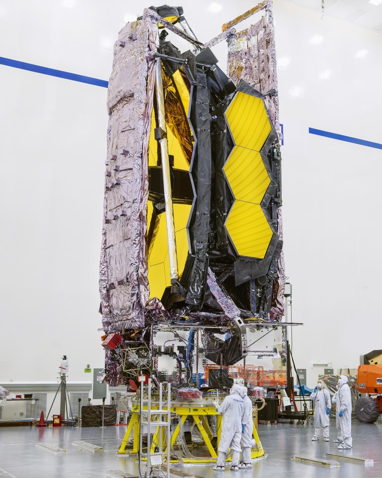 The James Webb Space Telescope will now be packed into a transport container to ship it from California to South America for launch