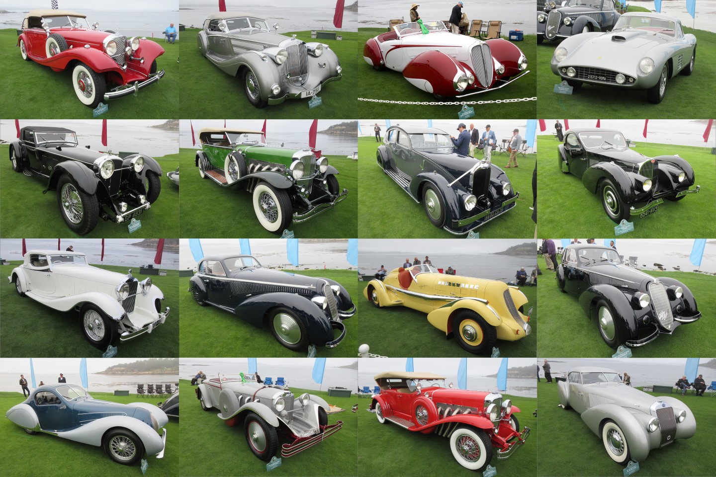 A montage of a sampling of the images in the gallery section of this article - all of these cars are previous winners of the Pebble Beach Concours d’Elegance Best of Show and the high resolution images are in the image gallery