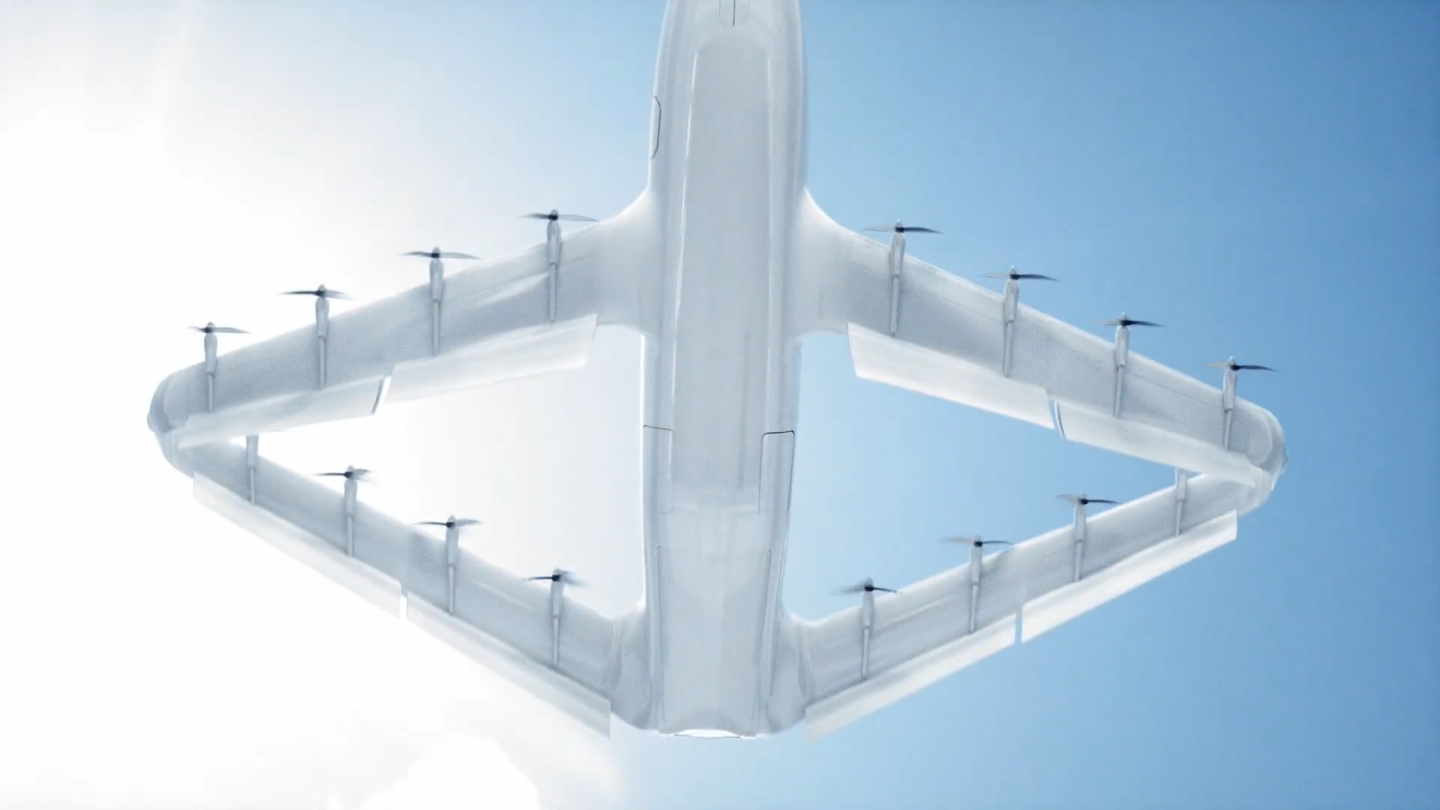 The staggered diamond shape of the closed wing keeps the airflow clean underneath