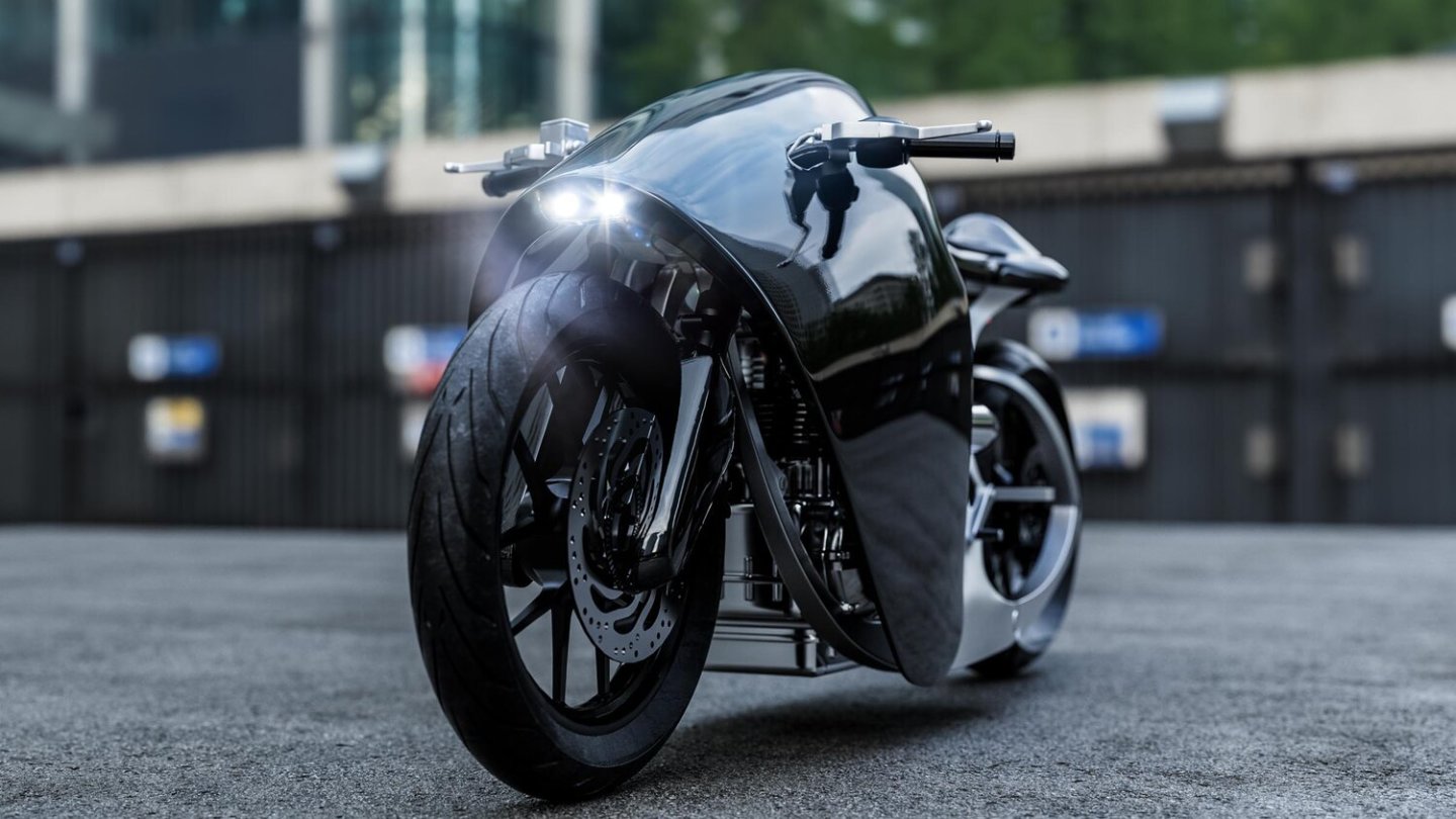 The Supermarine is powered by a liquid-cooled, 8-valve, SOHC, 900cc Triumph engine that can be upgraded to 1,200 cc