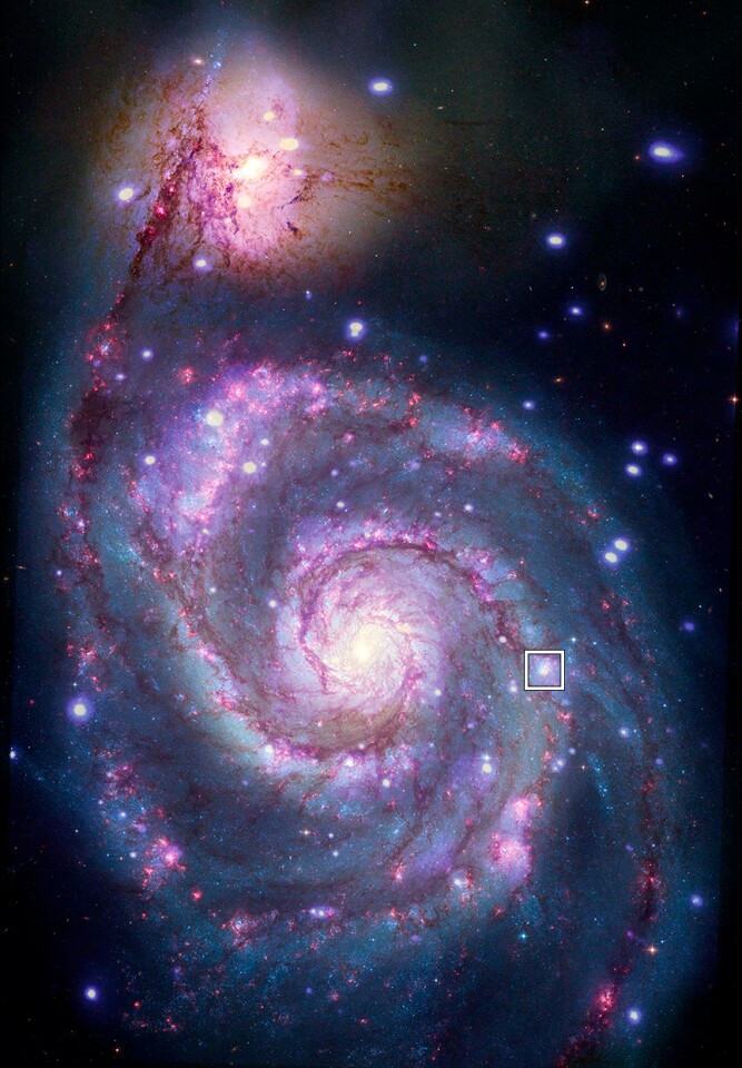 The location of M51-ULS-1 in M51
