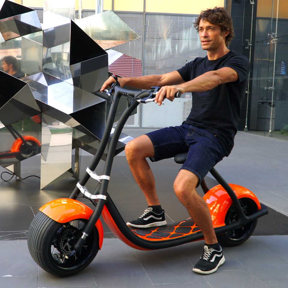 The Rolley+ has a top speed of 20 mph, and a per-charge range of 30 miles