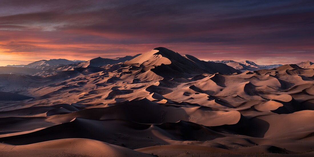 Third Place - Open, Nature and Landscapes. Purple Desert. Badain jaran, China