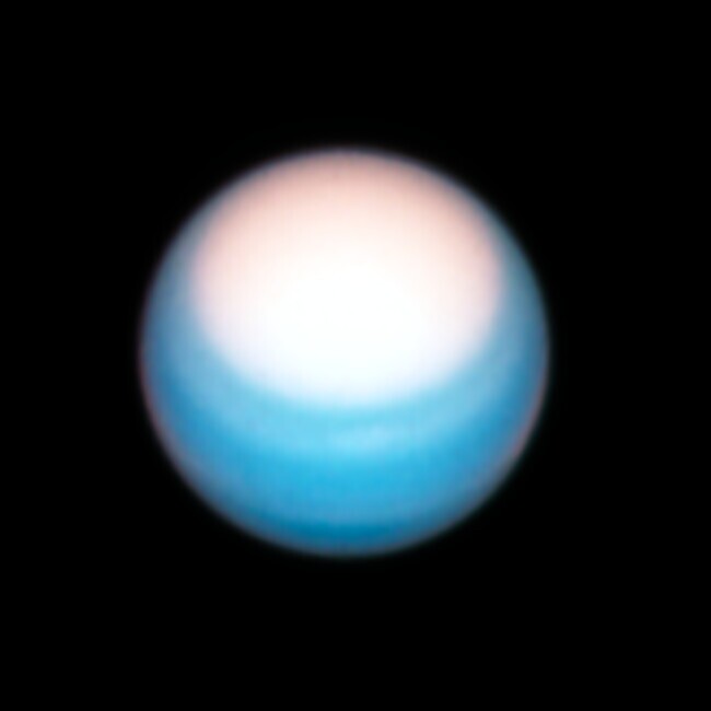 Hubble's new image of Uranus, taken as part of the OPAL program for 2021