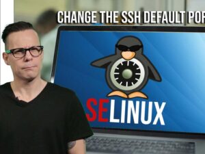 You can configure SSH to use a non-standard port with SELinux set to enforcing