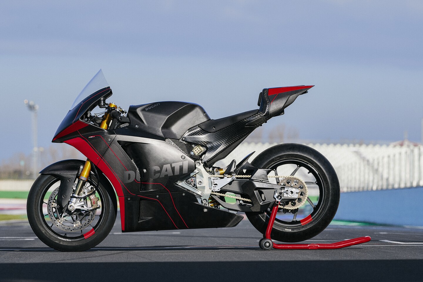 No technical details Ducati's V21L electric MotoE prototype have yet been made available