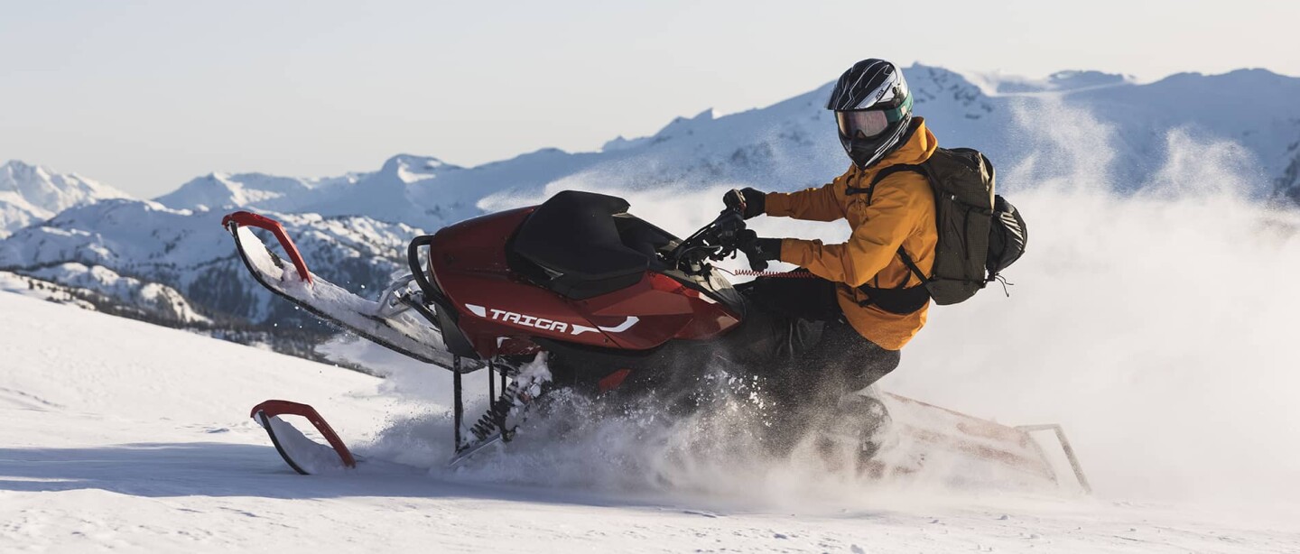 The Ekko electric snowmobile in action