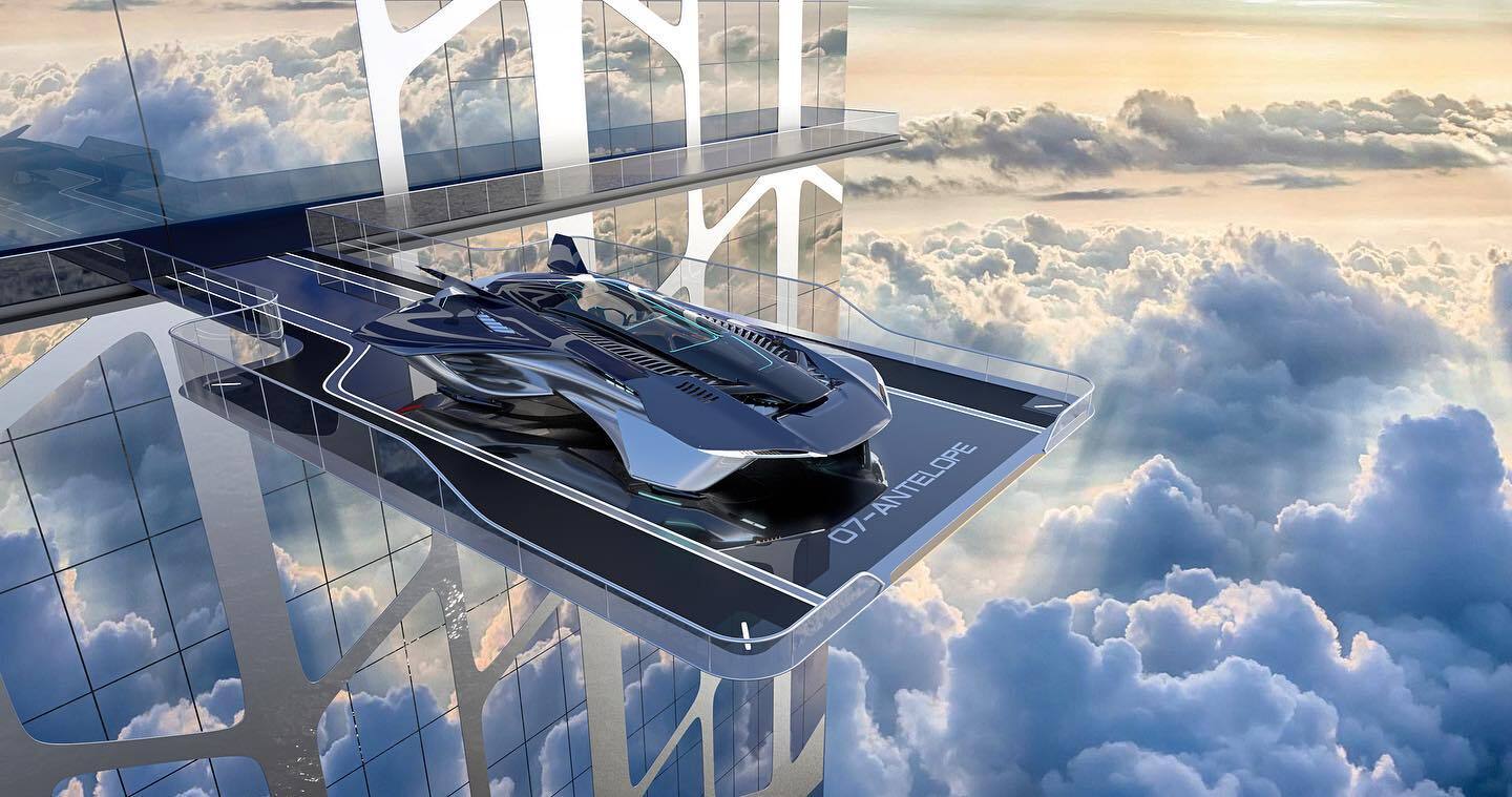 A stunningly-designed flying supercar for a sophisticated and genteel utopian future