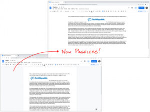 Focus on content with the new Pageless option in Google Docs