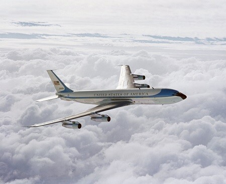 A Boeing 707 in service as US Air Force One
