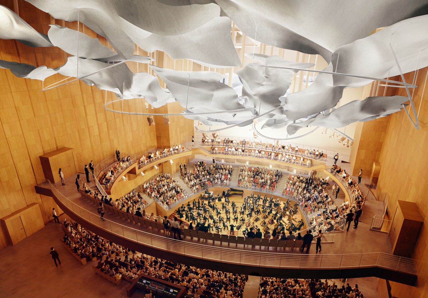 The Colburn Center will include a 1,000-seat concert hall designed to create intimacy between the performers and the audience