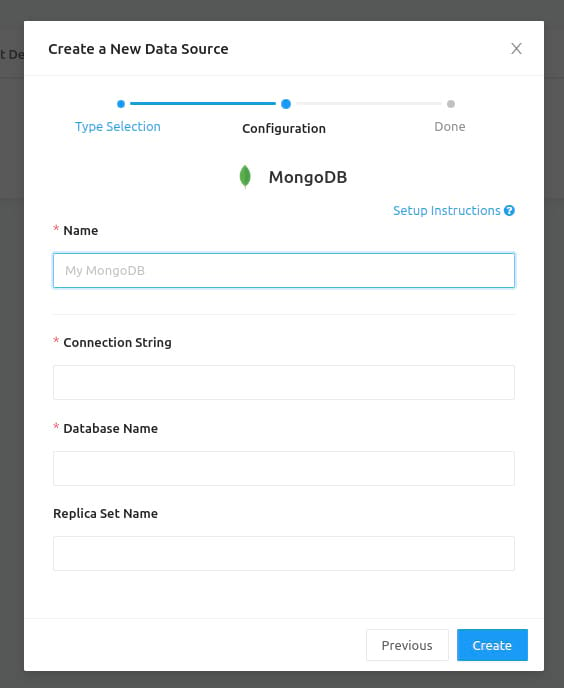 The MongoDB connection setup isn't quite straightforward, but it's not impossibly challenging.