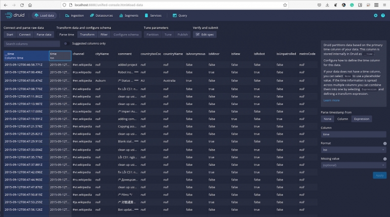 Image: Jack Wallen/TechRepublic. Sorting the data according to timestamp.