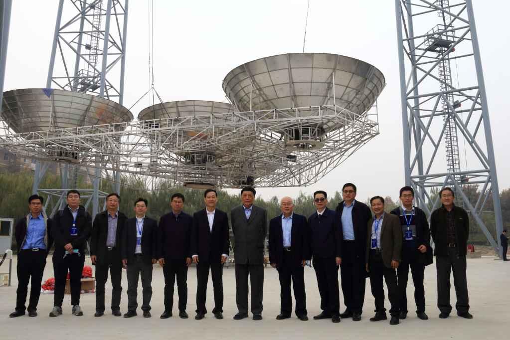 Members of the research team with the ground verification system