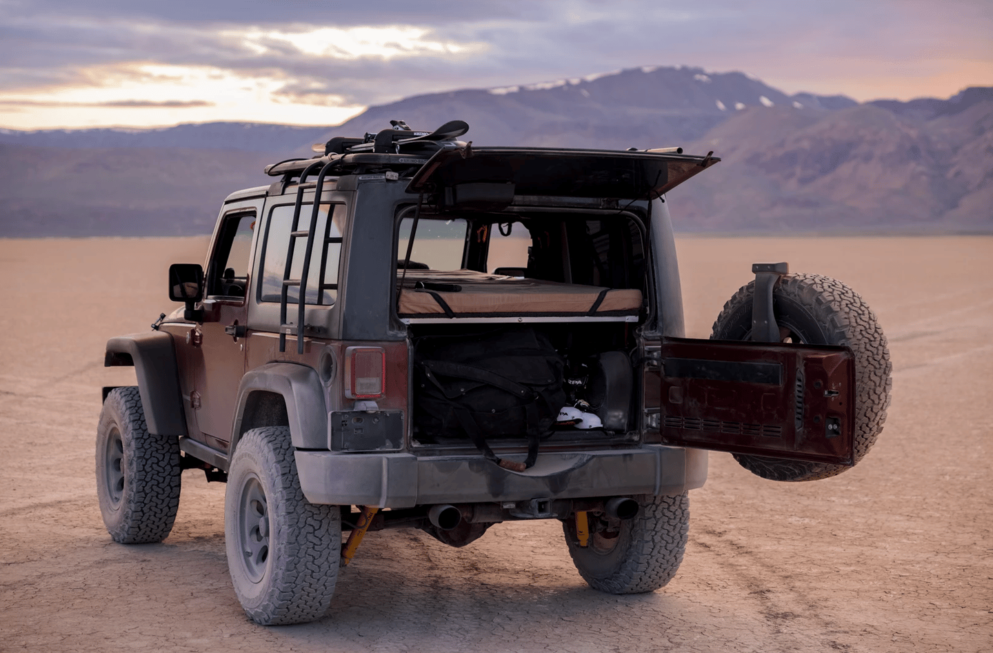 The Oryx Platform makes the two-door Jeep Wrangler a light, neatly packaged go/sleep-anywhere adventure rig