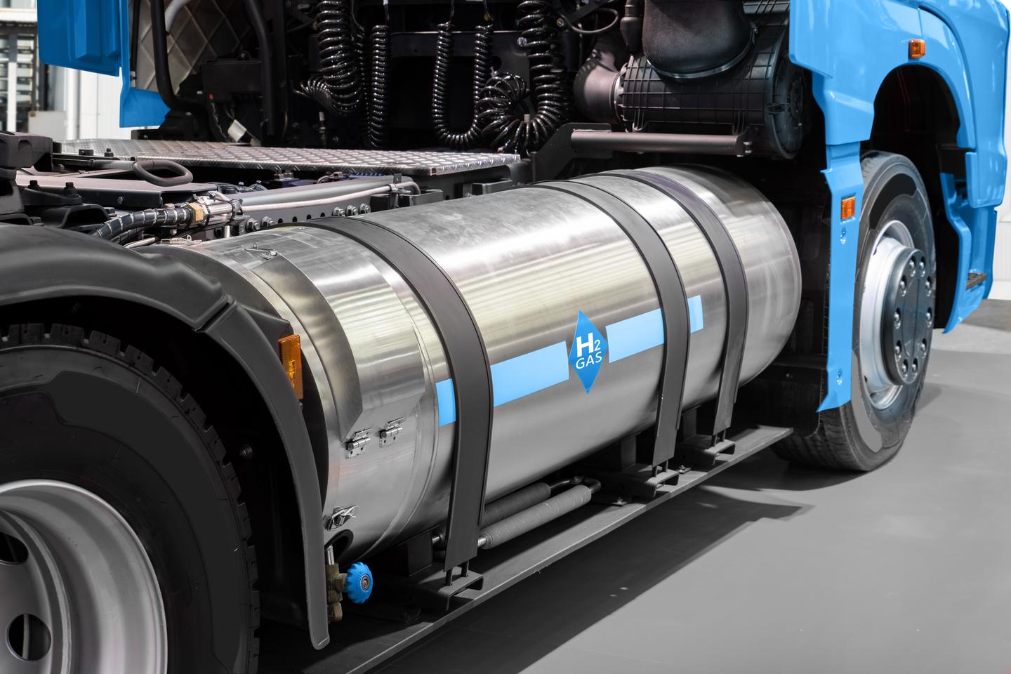 Storing compressed hydrogen gas in cylinders is energy-intensive, and requires heavy equipment