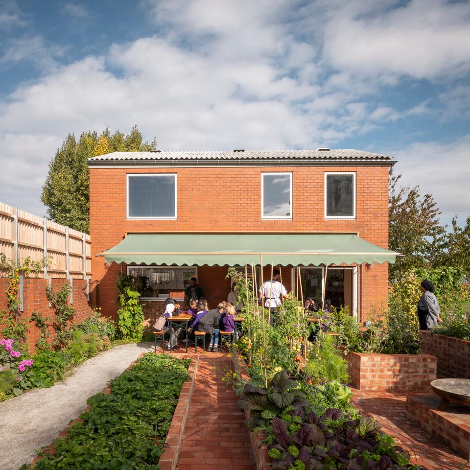 Hackney School of Food transformed a derelict school caretaker's house and garage into a community space for local children to learn how to grow and cook food