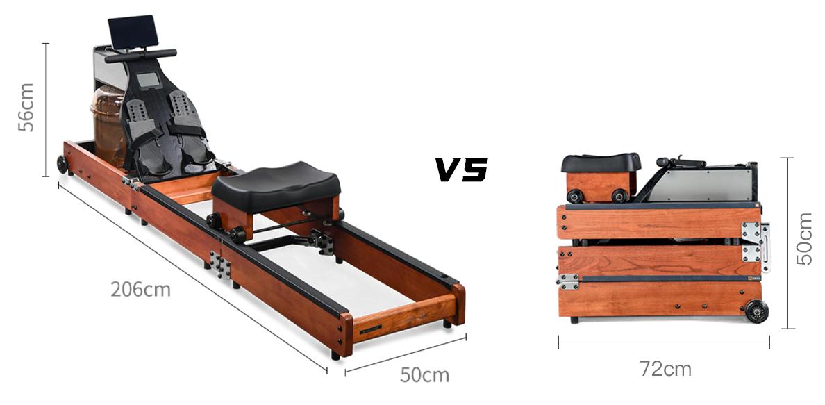 The King Smith WR1, deployed (left) and folded up for storage