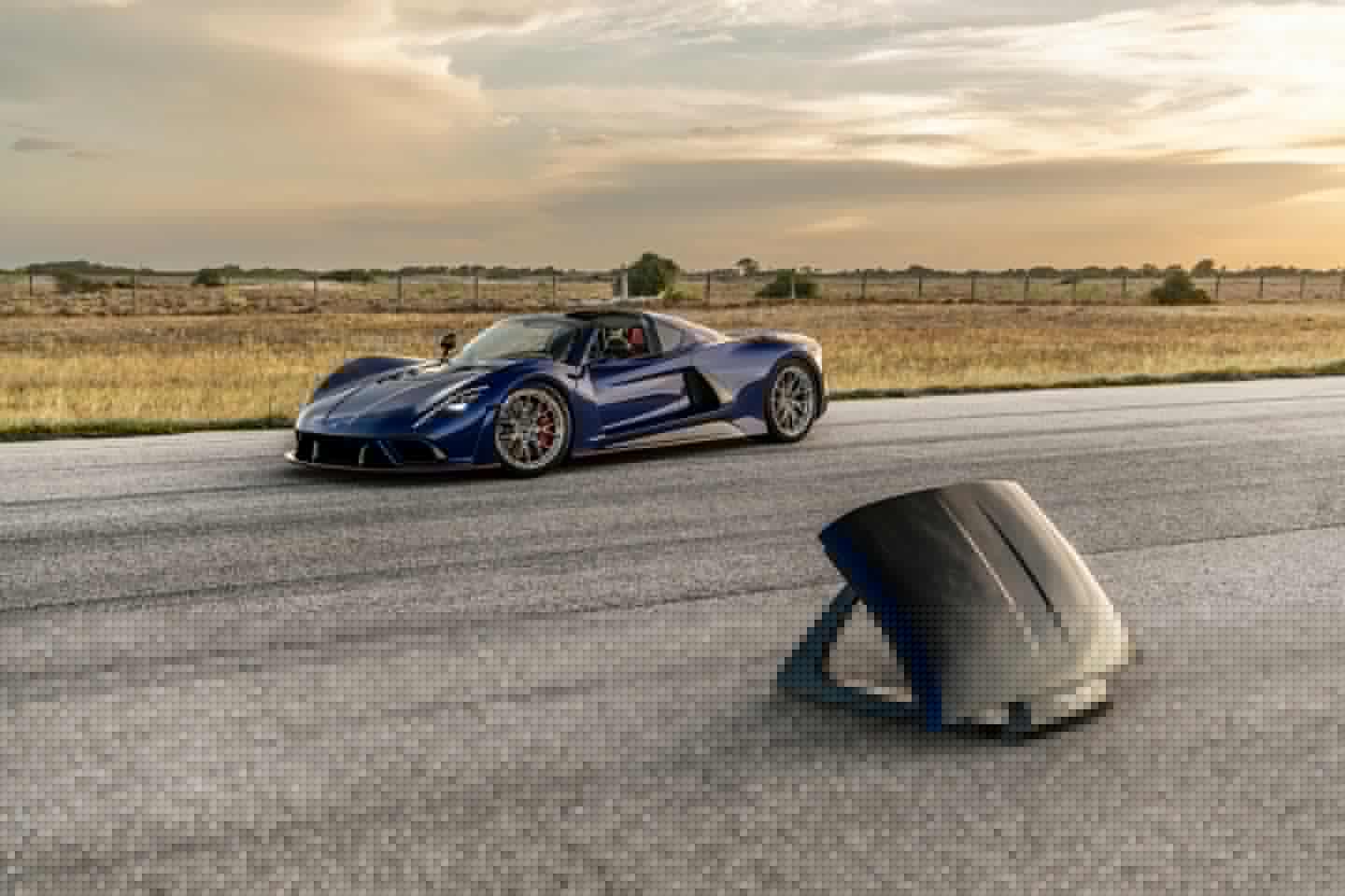 For especially proud owners, Hennessey offers a stand for displaying the roof panel — no need to just name-drop your Venom F5 Roadster into the dinner conversation; you can point across the room to its roof