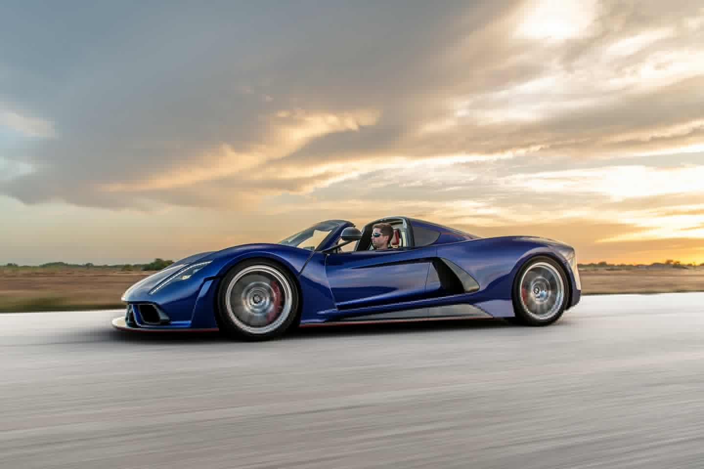 Hennessey plans to begin production in 2022, testing the Venom F5 Roadster's top speed down the road as production levels out