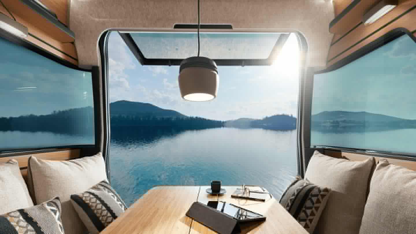 Back up against a lake shoreline or cliff's edge and enjoy dinner with a view