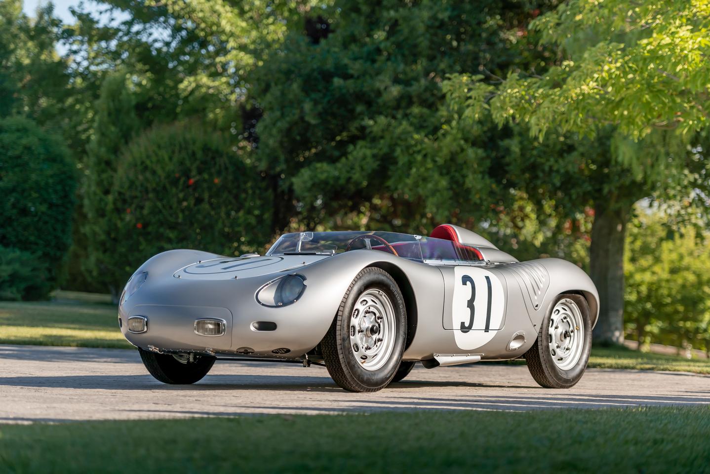 This 1959 Porsche 718 RSK Werks will go to auction as Lot 344 at RM Sotheby's on Saturday, 20 August 2022 with an estimate of between $4,800,000 and $5,200,000