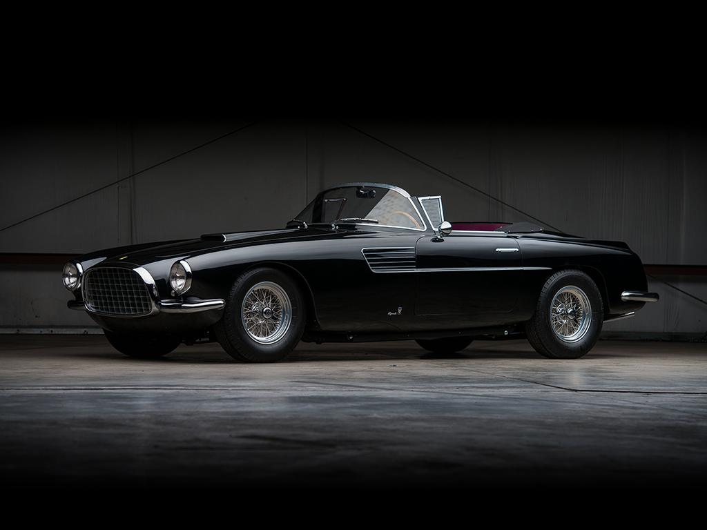 This 1954 Ferrari 375 America Vignale Cabriolet will go to auction as Lot 321 at RM Sotheby's on Saturday, 20 August 2022 with an estimate of between $6,500,000 and $7,500,000