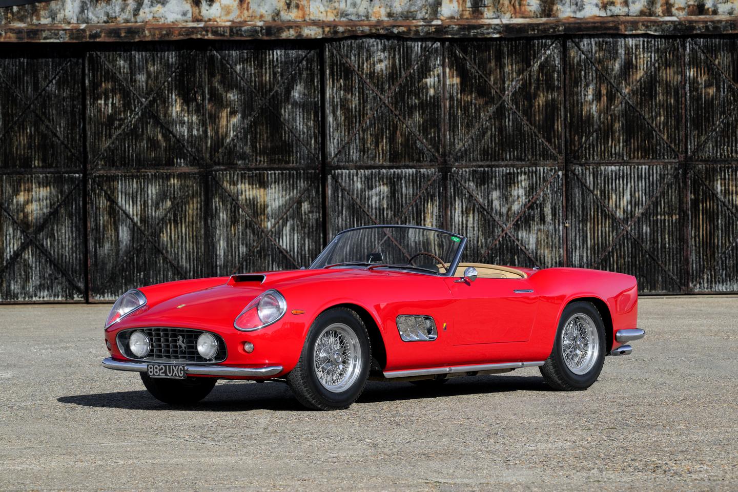 This 1958 Ferrari 250 GT LWB California Spider will go to auction as Lot 339 at RM Sotheby's on Saturday, 20 August 2022 with an estimate of between $7,000,000 and $8,500,000