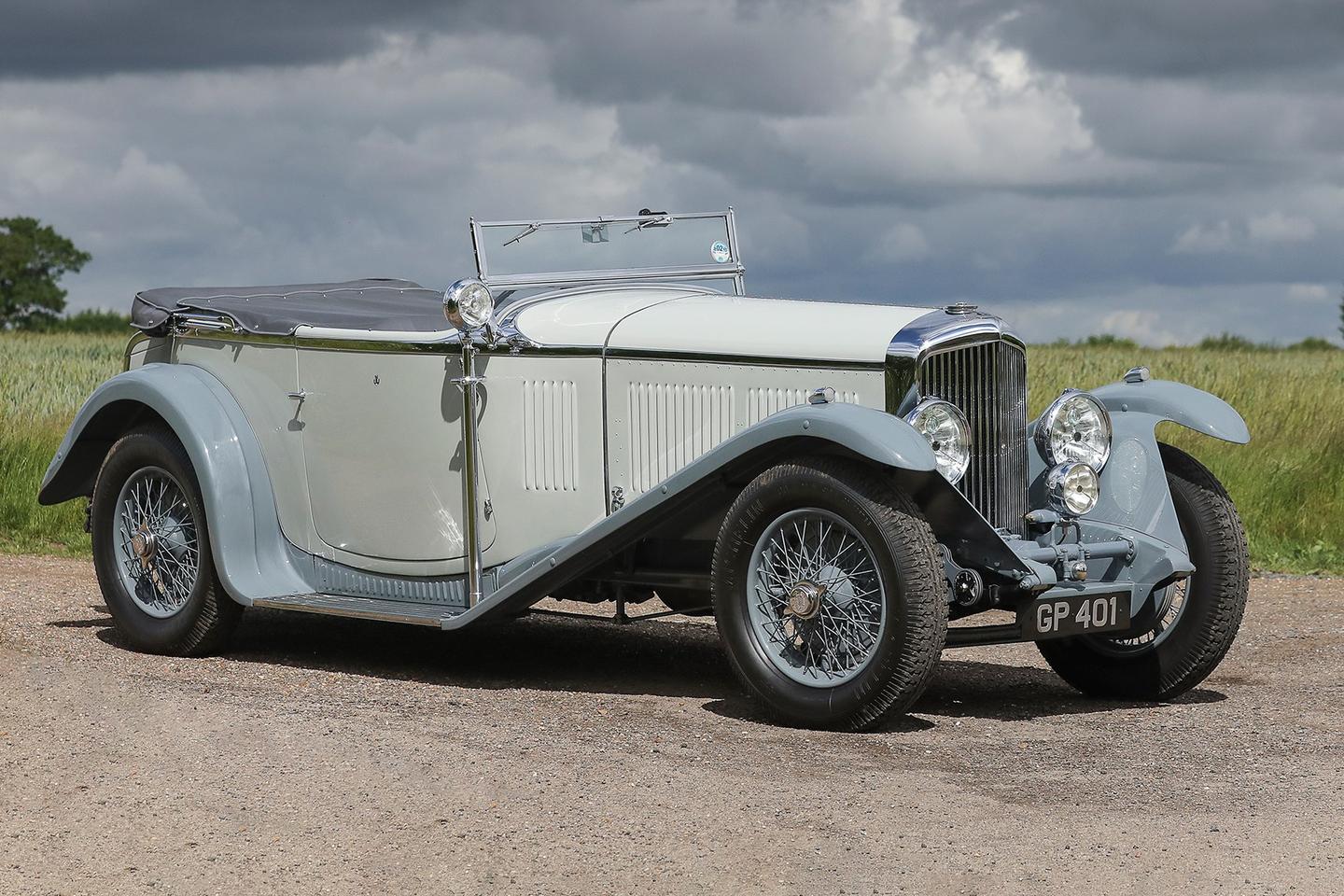 This 1931 Bentley Eight Litre Sports Tourer will go to auction as Lot 142 at Gooding & Co. on Saturday, 20 August 2022 with an estimate of between $7,000,000 and $9,000,000