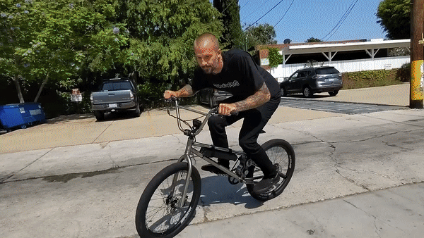 The Chimera BMX is a pedal bike for dirt racing or performing stunts, with a thumb throttle for motor sprints when you need them
