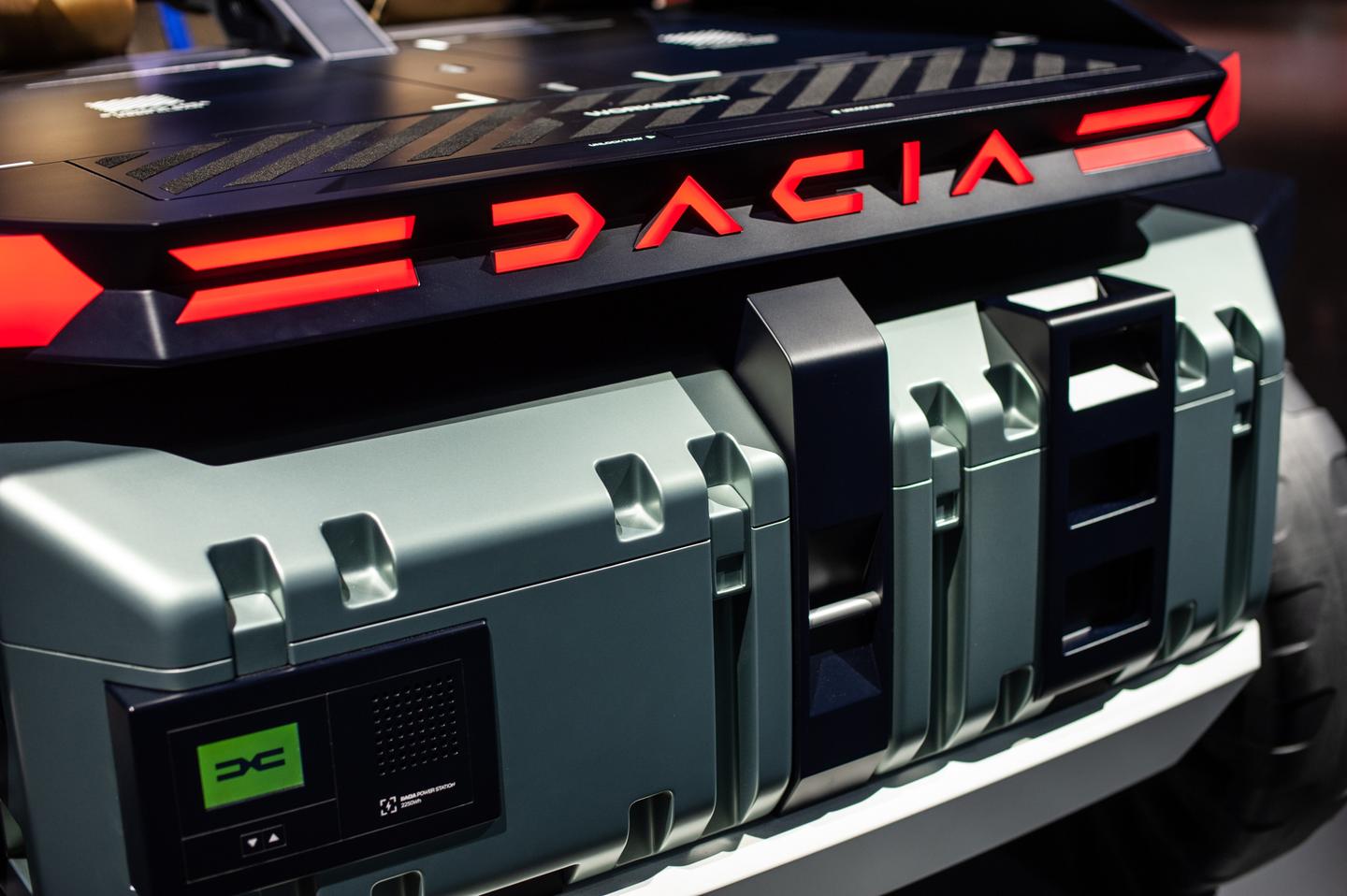 The Manifesto features a removable battery pack for powering gadgetry at camp