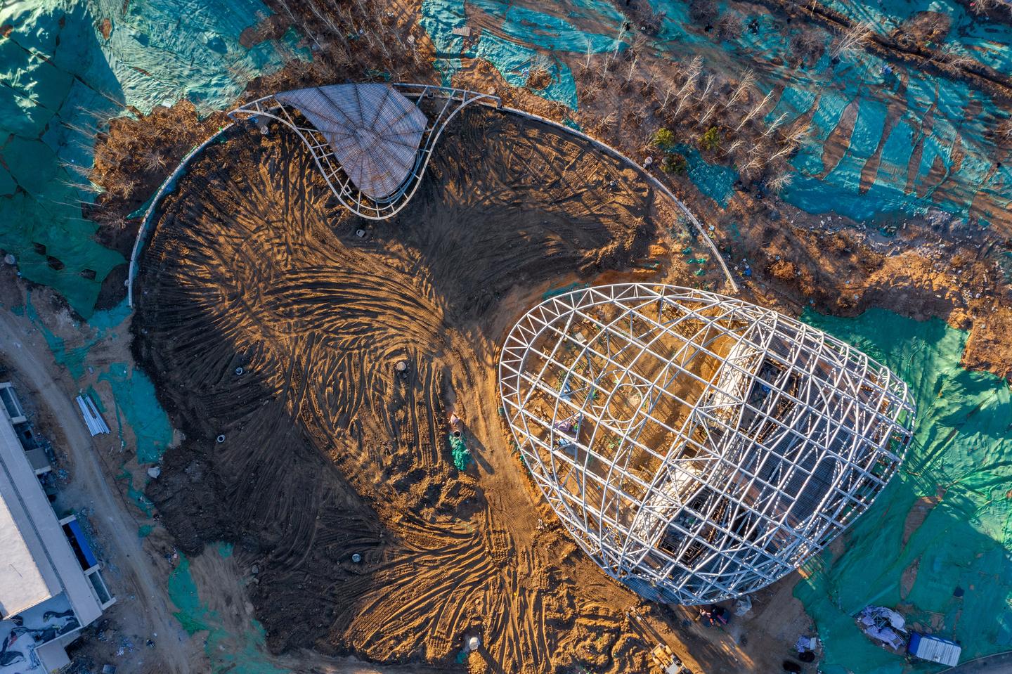 Though it looks like a construction site now, the Cloud Center will eventually be surrounded by a lush garden area