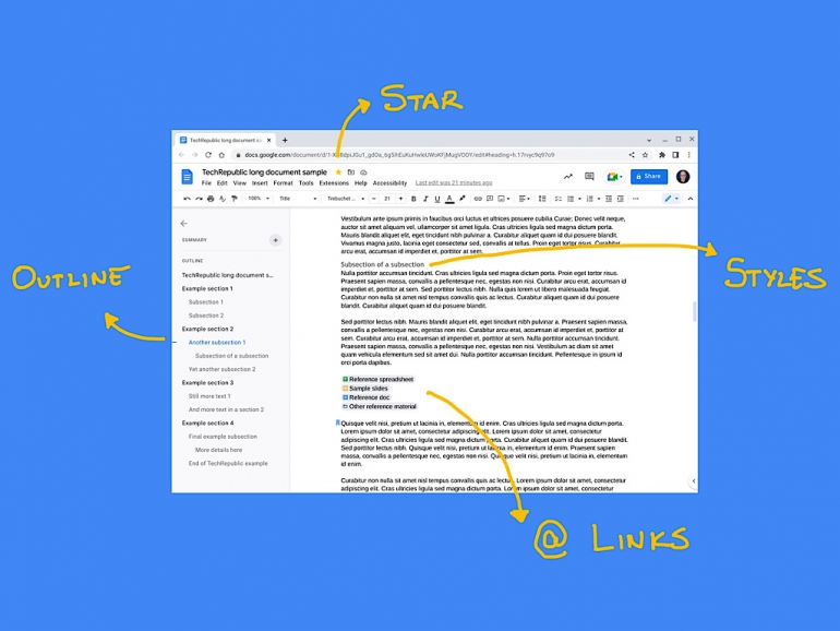 How to work with long documents in Google Docs