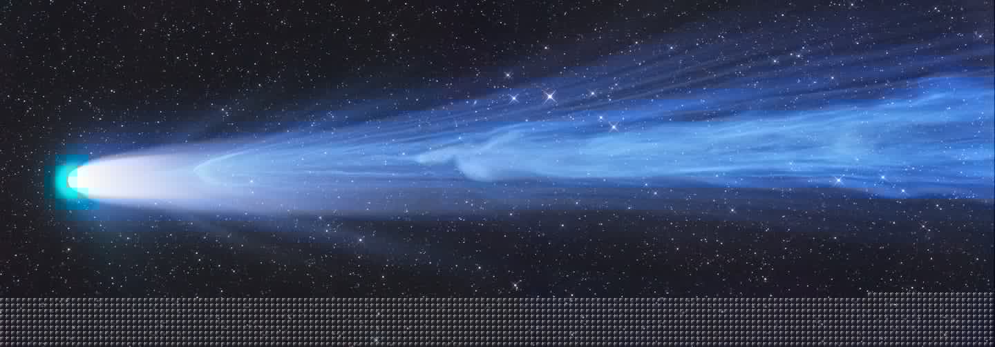 Overall Winner. Disconnection Event. Tivoli Southern Sky Guest Farm, Khomas, Namibia. On 25 December 2021, a dramatic tail disconnection event happened. A piece of Comet Leonard’s tail was pinched off and carried away by the solar wind