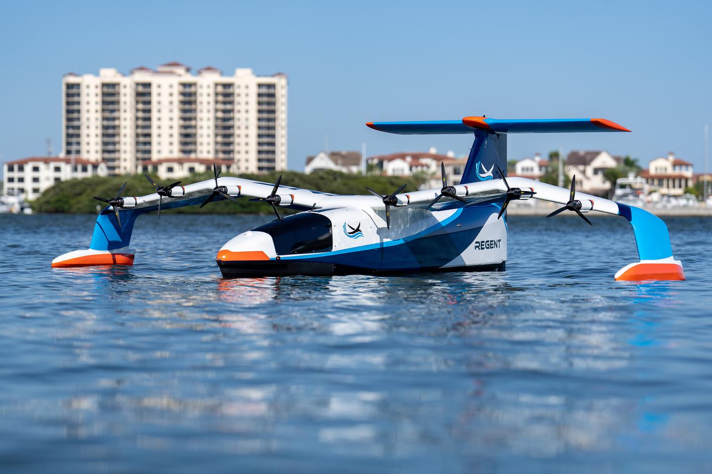 The quarter-scale unmanned prototype on the water