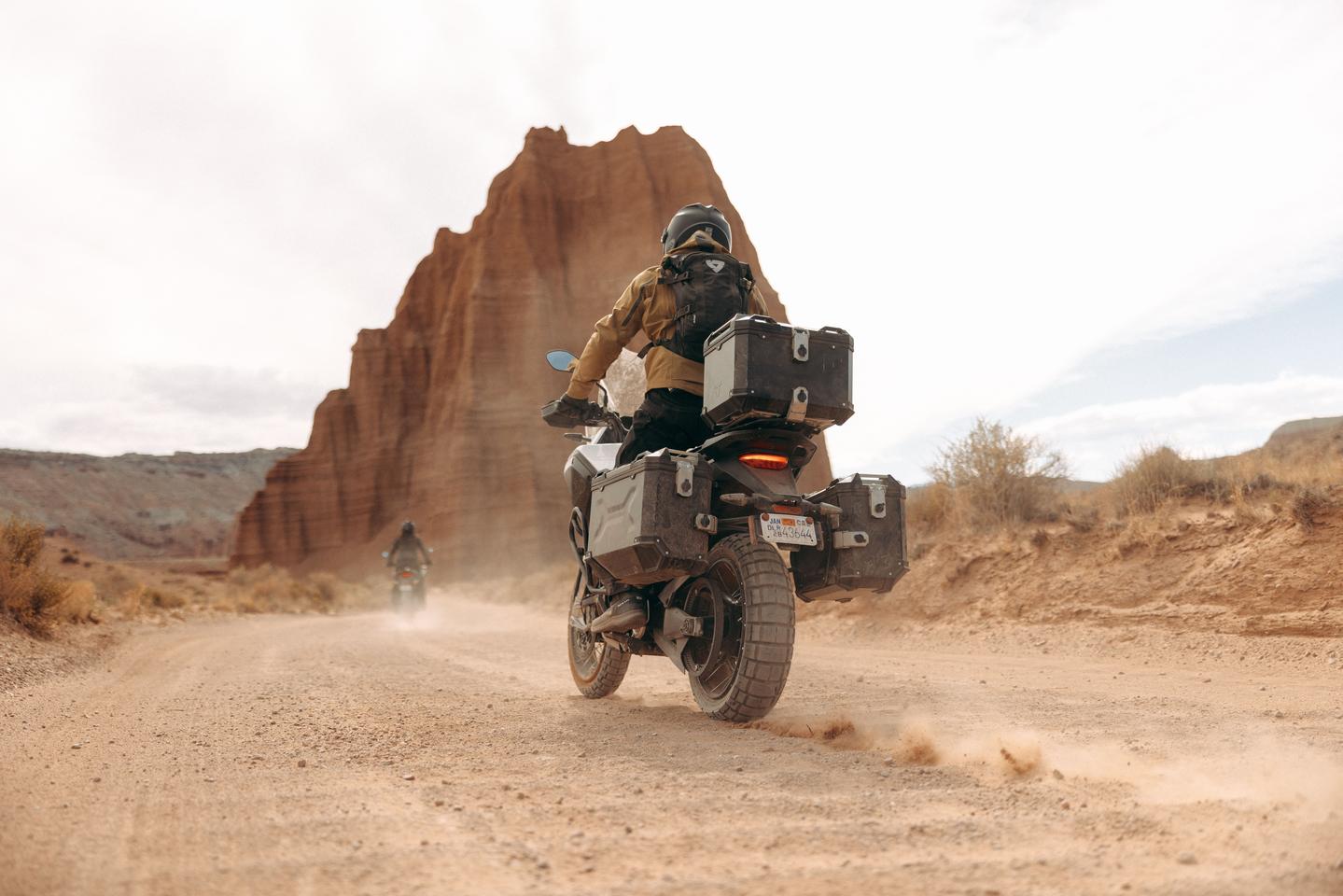 The DSR/X is reported to be the first electric motorcycle to integrate the full suite of Bosch's Offroad Motorcycle Stability Control