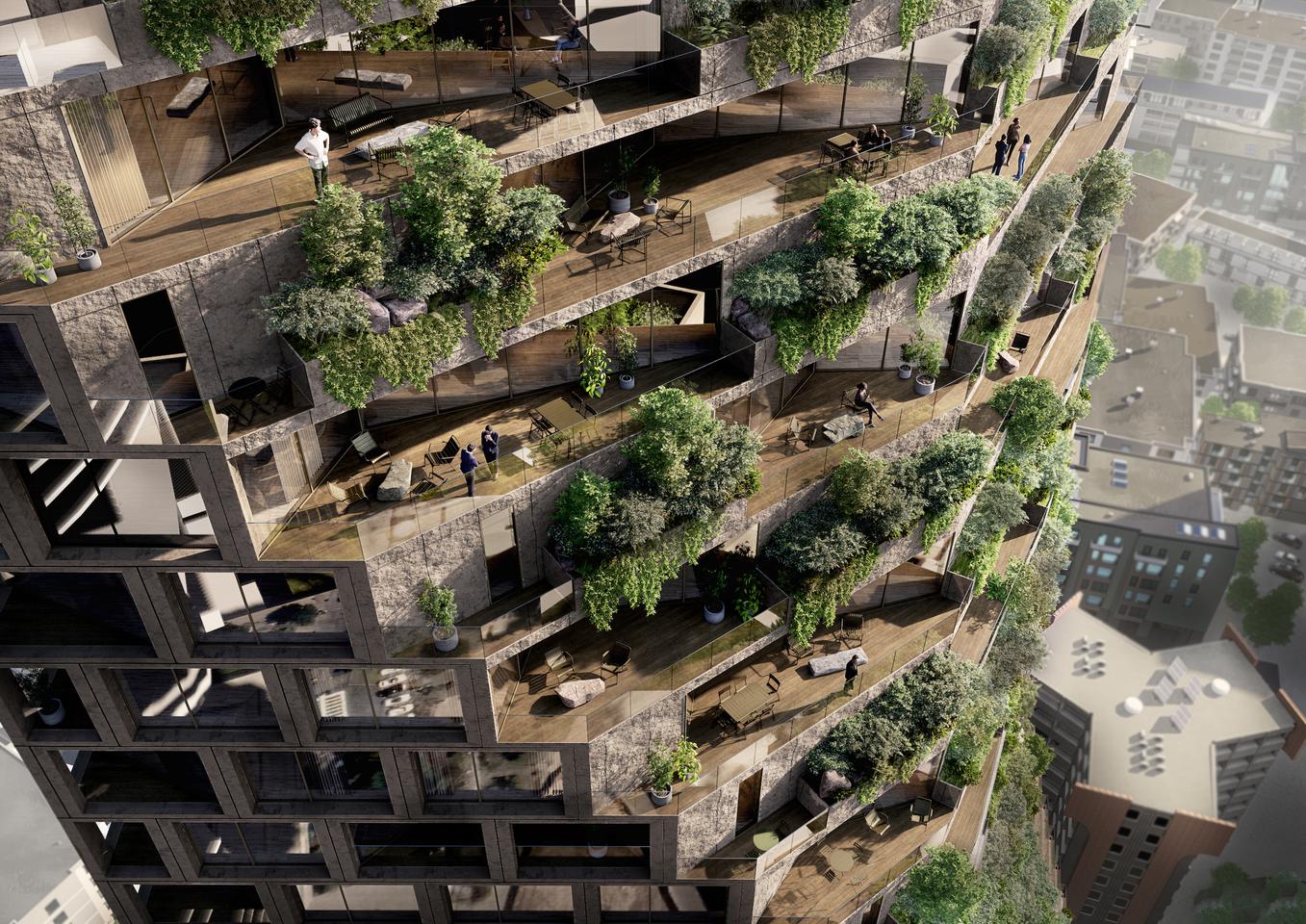 Mount Tirana will feature multiple terraced areas