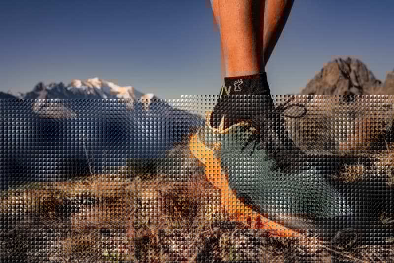 The Inov-8 Trailfly Ultra G 280 also has a knit upper, graphene-enhanced rubber outsole lugs and adapter flex groove