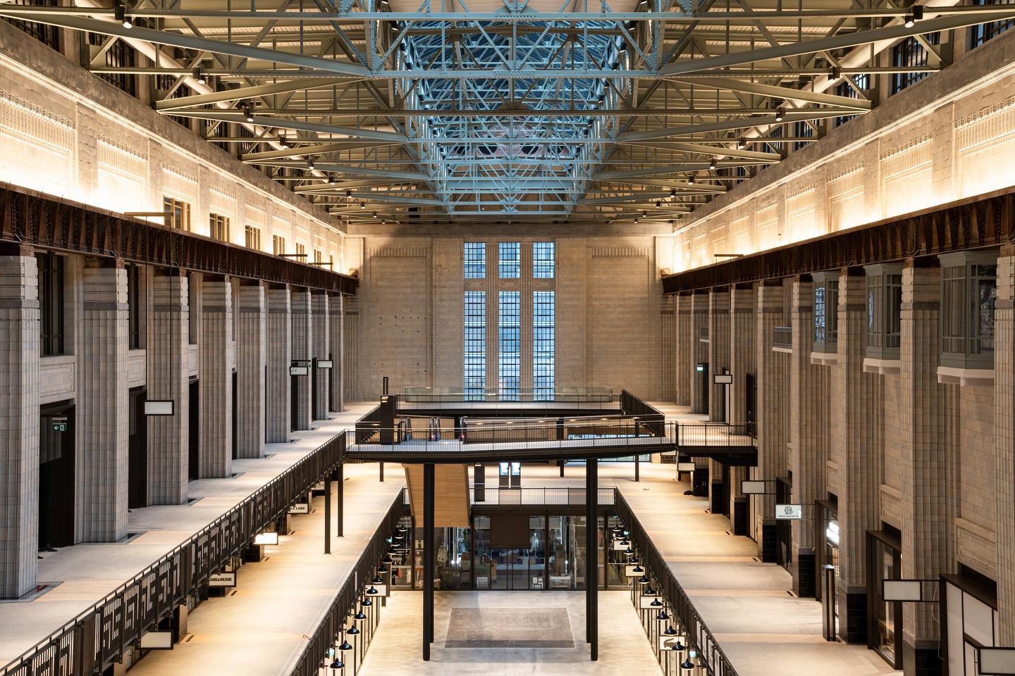 Battersea Power Station's Turbine Hall A has now been transformed into a shopping area