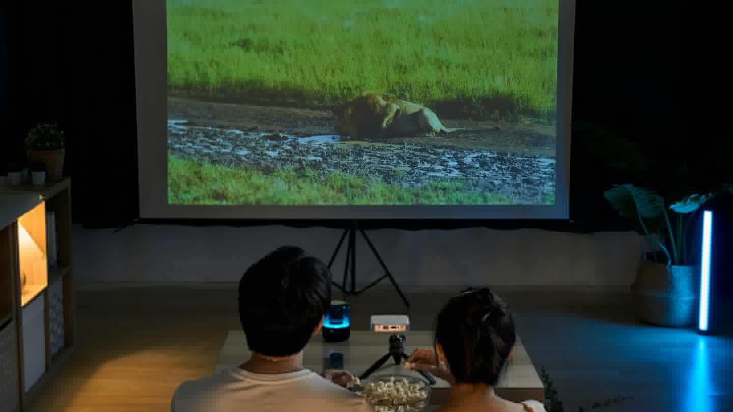Inaday's reports that the thrown image in this promo photo is the real deal, and representative of the kind of viewing experience Kickstarter backers can expect